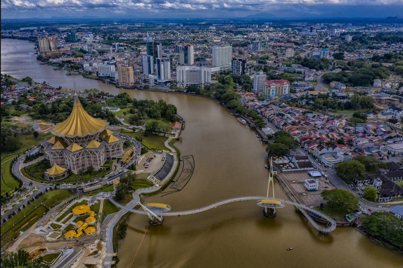 An Ariel View of Kuching Sarawak